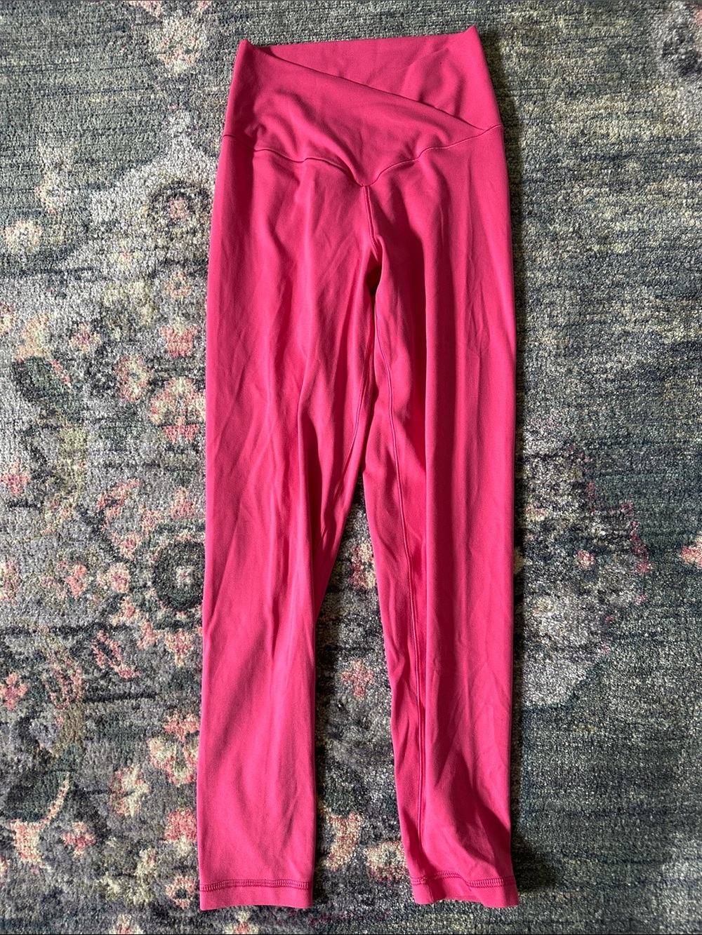 aerie Real Me Hot Pink High-Rise Crossover 7/8 Leggings Like New!